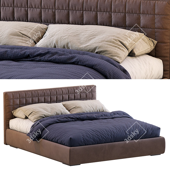 Elegant Contemporary Bed - PICOLIT 3D model image 2