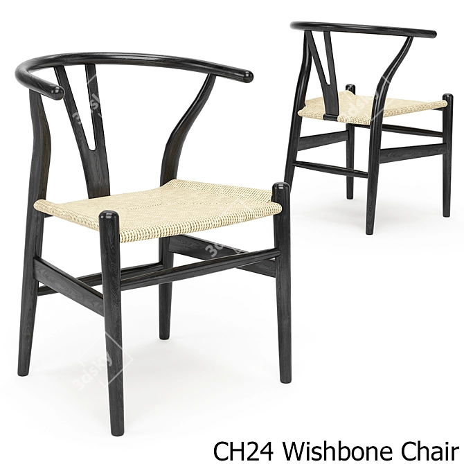 Walton Ribbed Leg Dining Table 3D model image 3