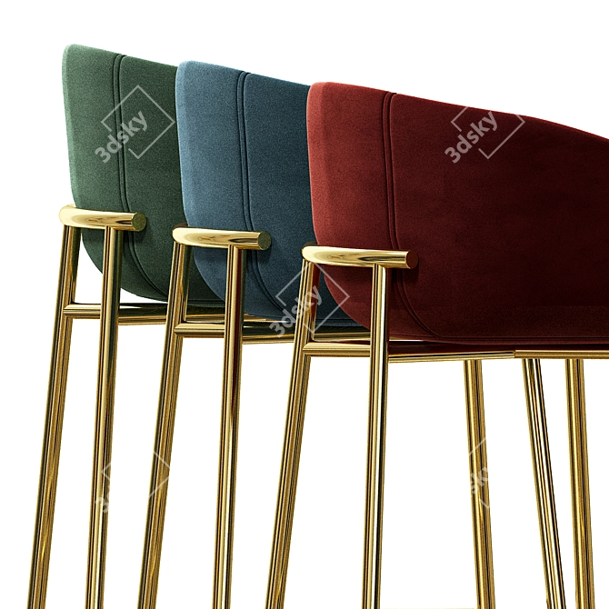Title: Elevate Your Space with a Stylish Bar Chair 3D model image 2