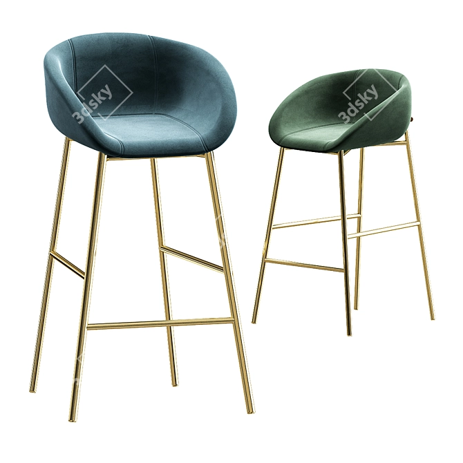 Title: Elevate Your Space with a Stylish Bar Chair 3D model image 3