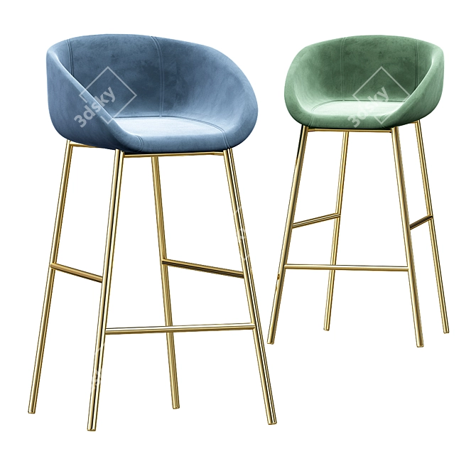 Title: Elevate Your Space with a Stylish Bar Chair 3D model image 5