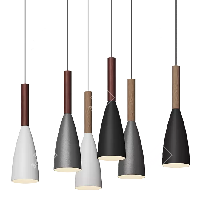 Minimalist Nordic Pendant Light 3D model image 4