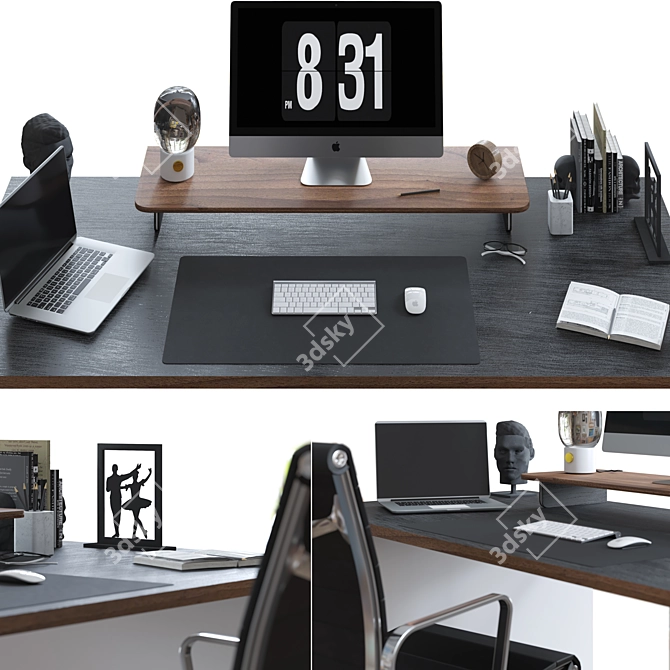 Modern Office Furniture Set 3D model image 2