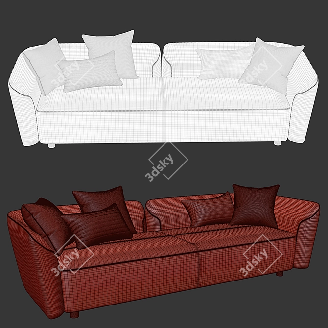 Modern 3D Sofa Design 3D model image 3