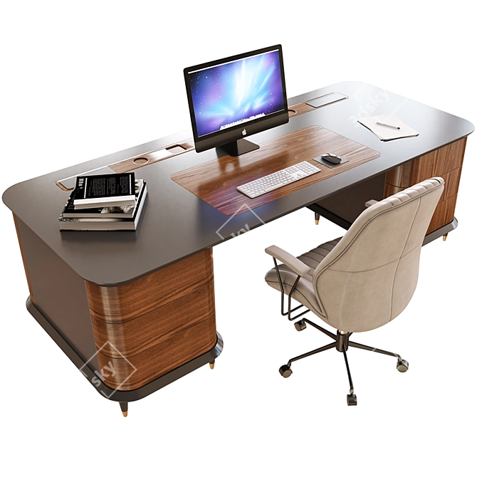 Paradise Office Furniture Set 3D model image 2