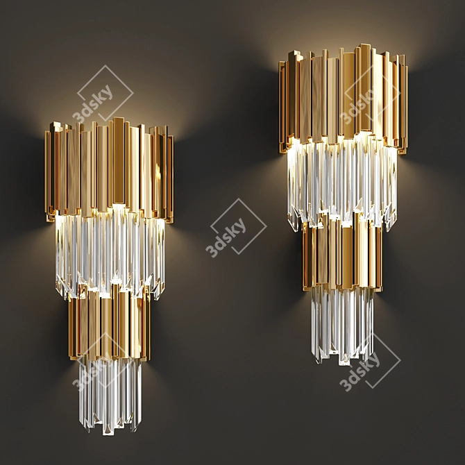 Title: Luxury Empire Wall Sconce 3D model image 1