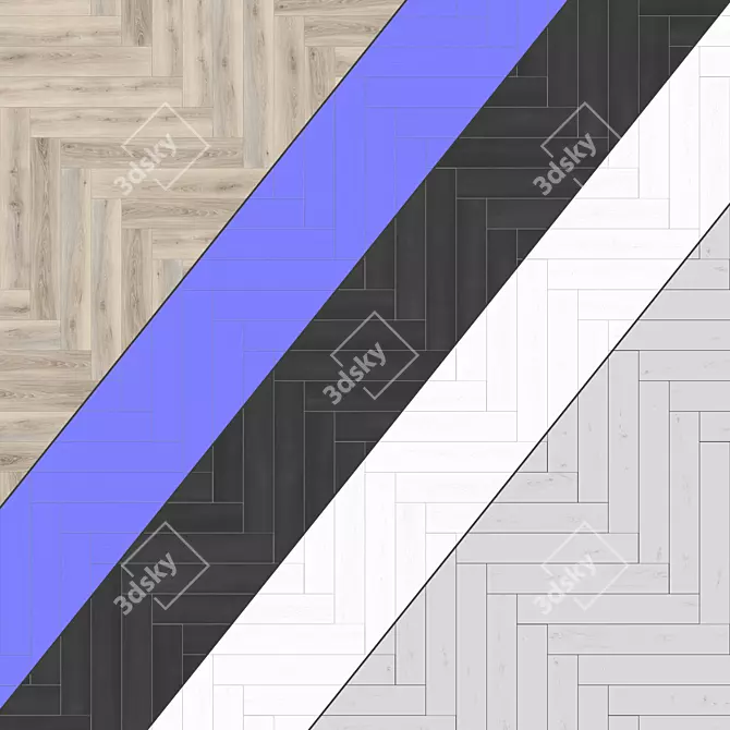 Premium Parquet Collection - 12 Plank Patterns 3D model image 4