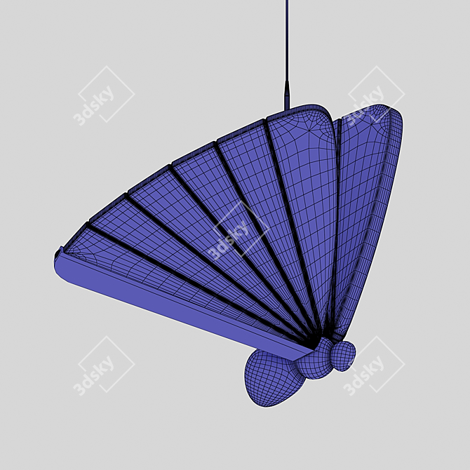 Golden Butterfly Pendant Light 3D model image 6