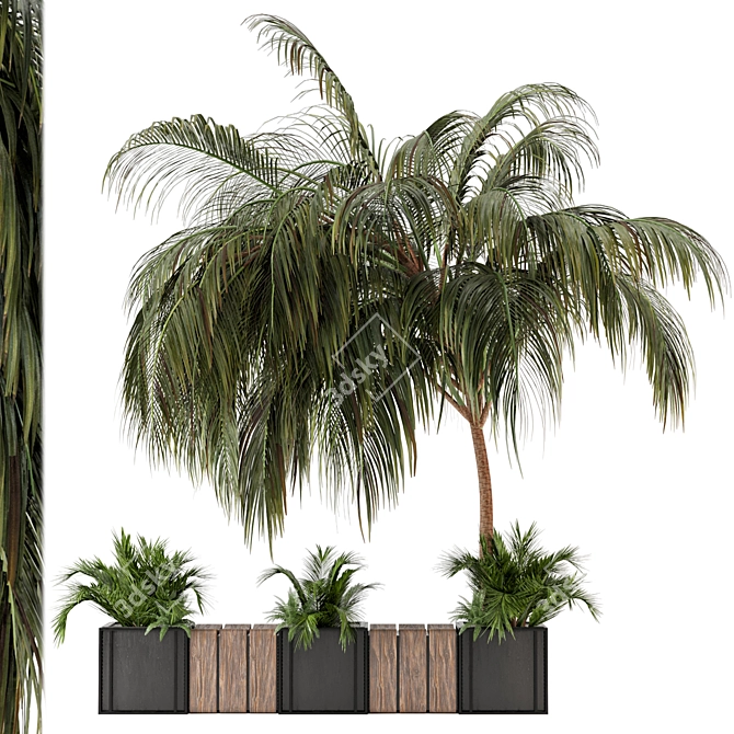 Outdoor Garden Set: Bush & Tree - 2015 Version 3D model image 1