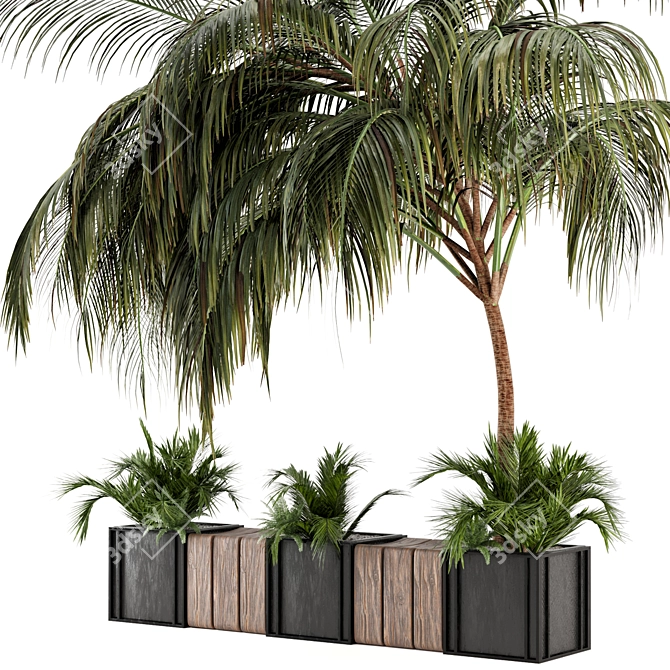 Outdoor Garden Set: Bush & Tree - 2015 Version 3D model image 2