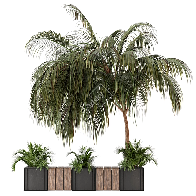Outdoor Garden Set: Bush & Tree - 2015 Version 3D model image 4