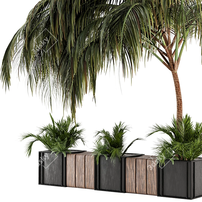 Outdoor Garden Set: Bush & Tree - 2015 Version 3D model image 6