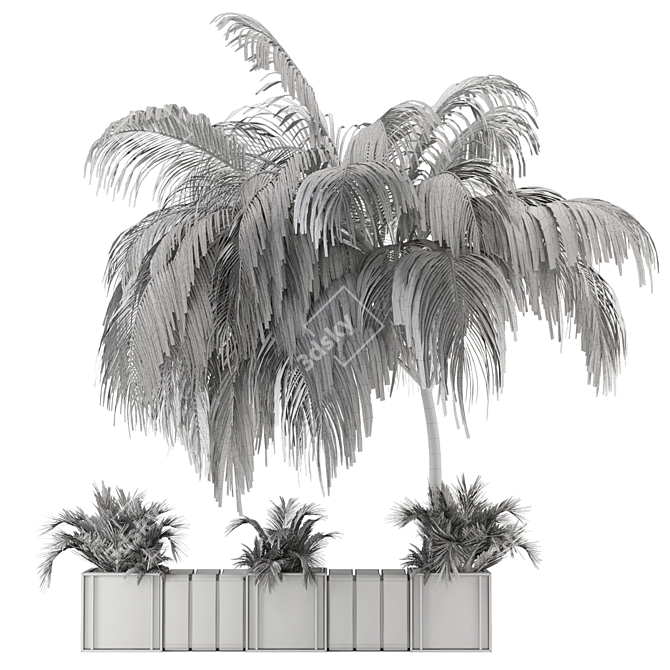 Outdoor Garden Set: Bush & Tree - 2015 Version 3D model image 7