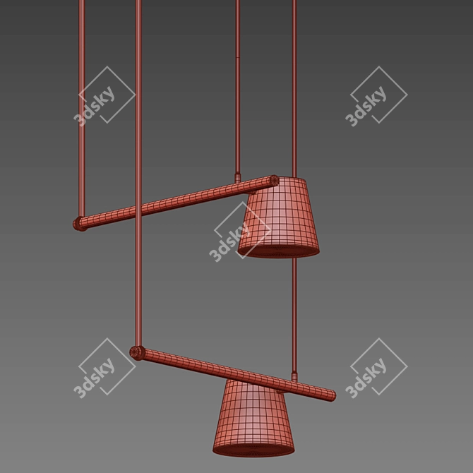 Sleek LED Linear Luminaire 3D model image 4