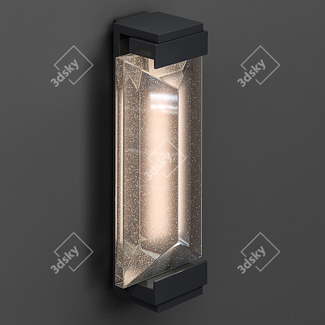 Elegant Alex Sconce in Glass and Metal 3D model image 1