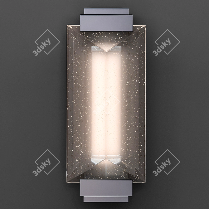 Elegant Alex Sconce in Glass and Metal 3D model image 2