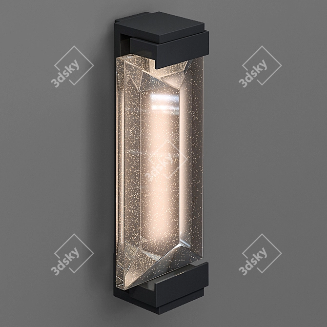 Elegant Alex Sconce in Glass and Metal 3D model image 4