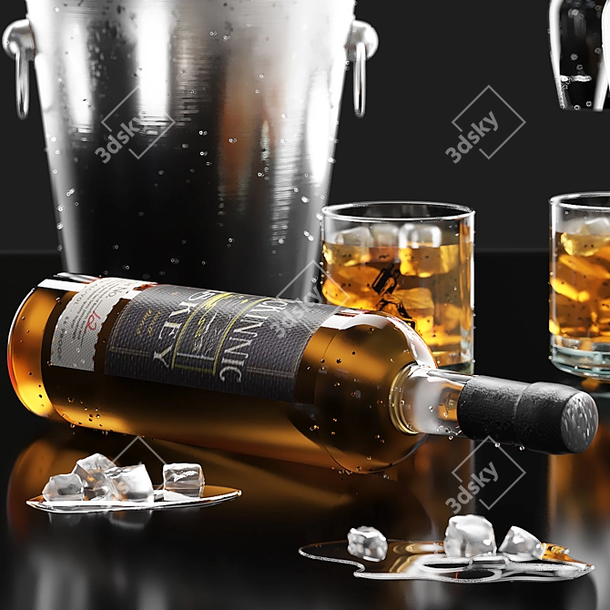 Elegant Whiskey Gift Set 3D model image 2