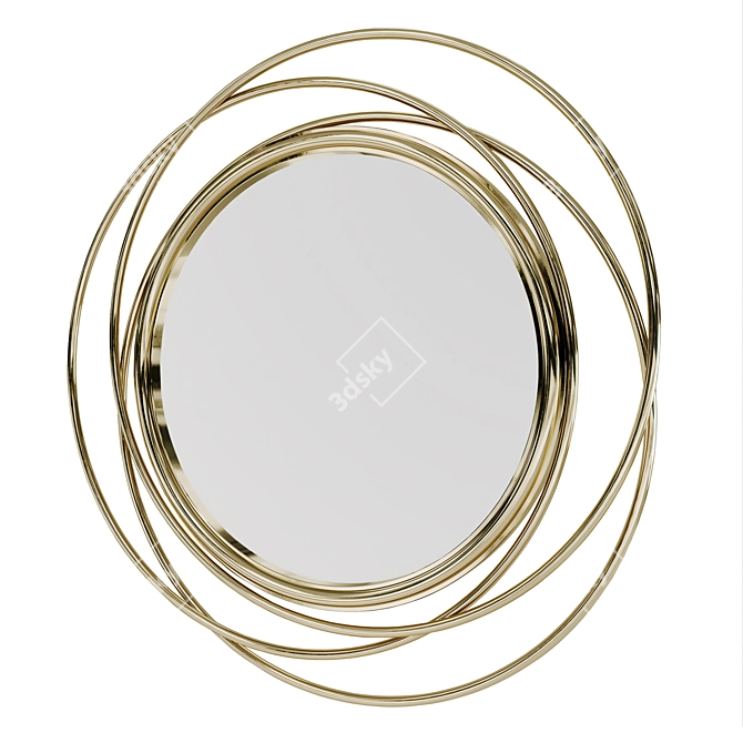 Reflective Elegance Mirror 3D model image 1