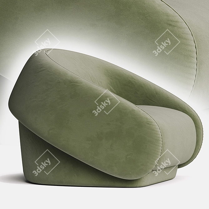 Up-Lift Convertible Armchair: Style and Function in One 3D model image 2