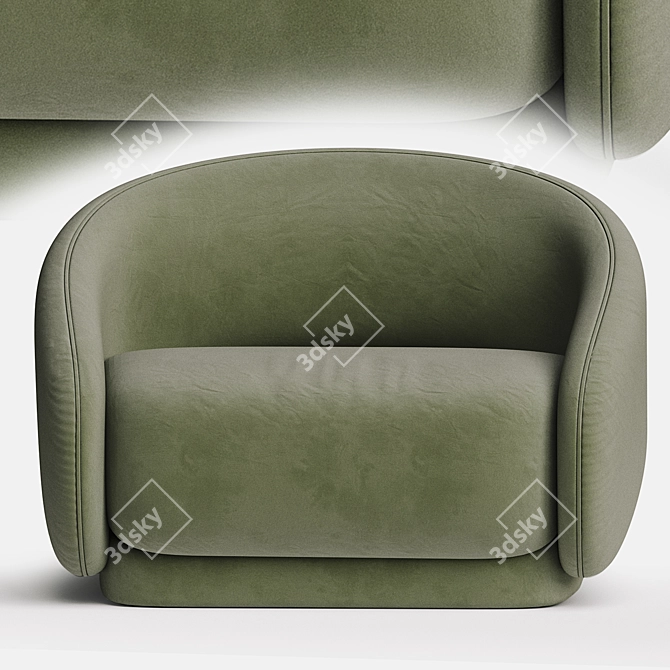 Up-Lift Convertible Armchair: Style and Function in One 3D model image 3