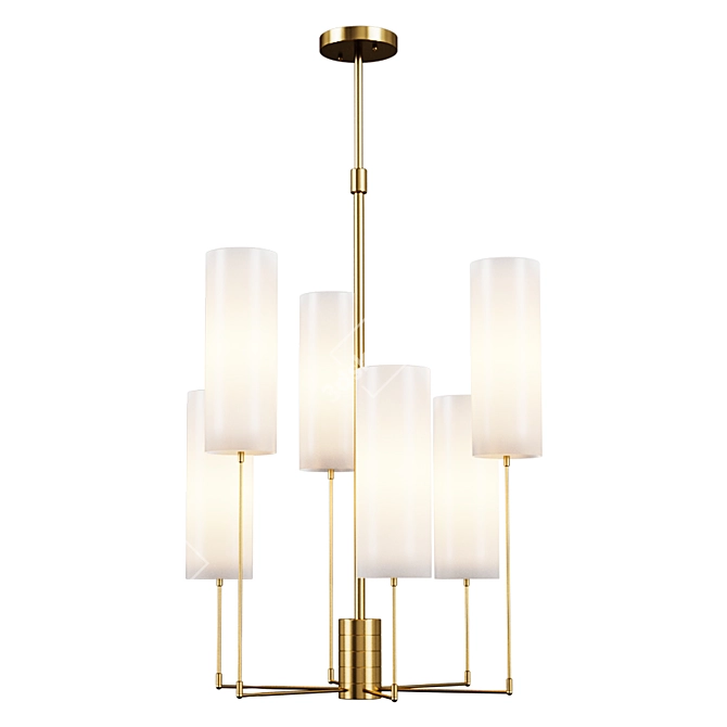 Elegant Clarence Chandelier 3D model image 1