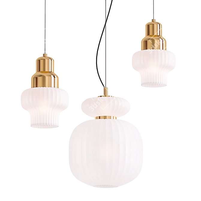 EDDY: Sleek and Stylish Pendant Light 3D model image 1