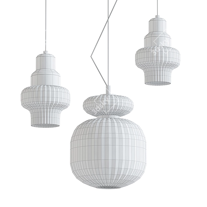 EDDY: Sleek and Stylish Pendant Light 3D model image 2