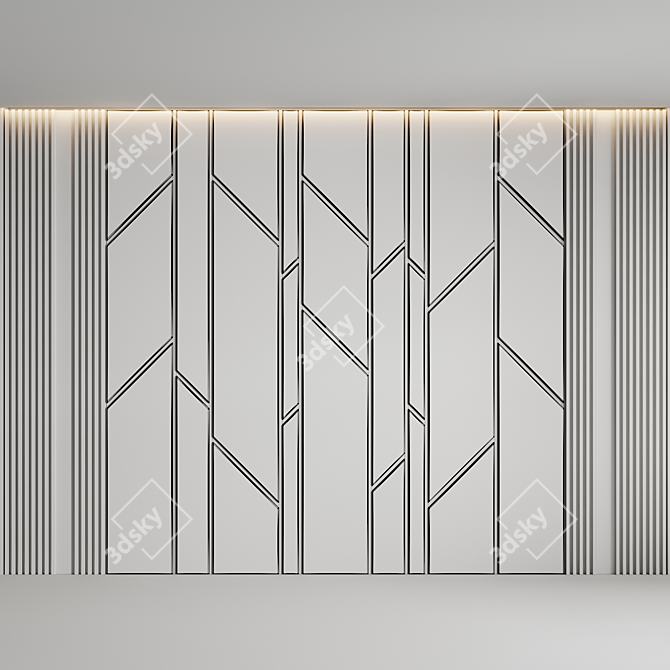 Modern 3D Wall Panel 3D model image 3