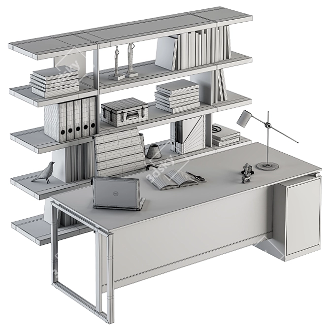 Modern Executive Office Furniture 3D model image 4