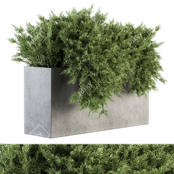 Garden Bliss: Hanging Plant Box 3D model image 1