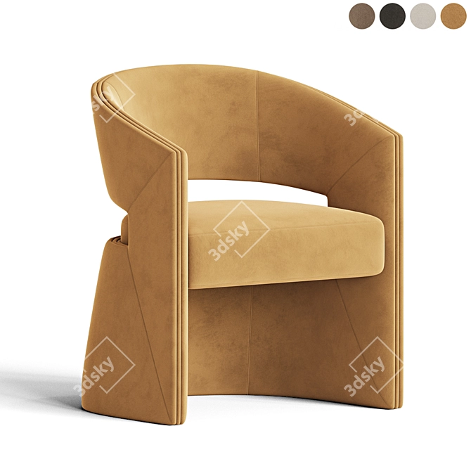 Fortune Dining Chair: Modern Elegance 3D model image 1