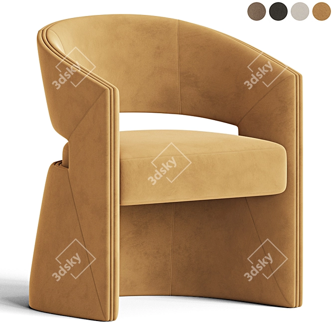 Fortune Dining Chair: Modern Elegance 3D model image 6