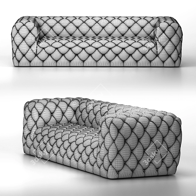 Luxury Vito Italia Sofa: Elegant and Comfortable 3D model image 3