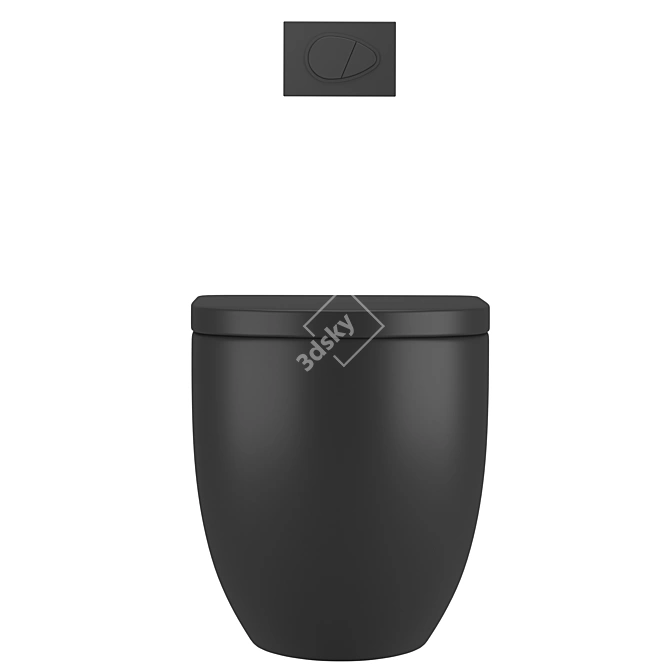 Sleek Design Duravit Toilet 3D model image 6