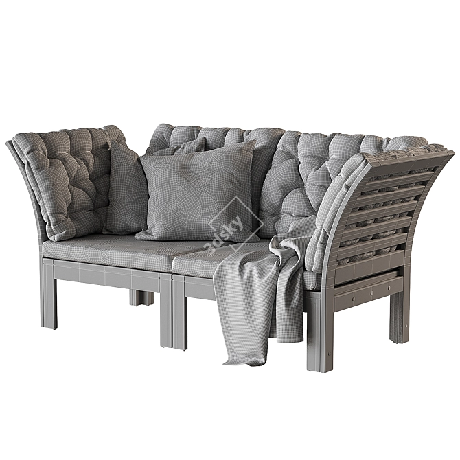 APPLARO/EPLARO Garden Sofa - Modular, 2-Seater 3D model image 4