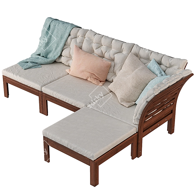 Modular 3-Seater Garden Sofa: APPLARO/EPLARO 3D model image 6