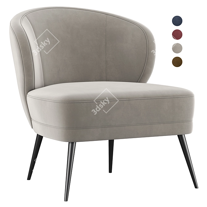 Kitts 2013 Armchair: Elegant Design & Comfort 3D model image 1