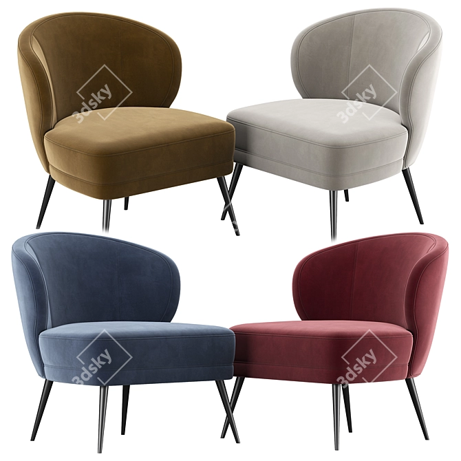 Kitts 2013 Armchair: Elegant Design & Comfort 3D model image 2