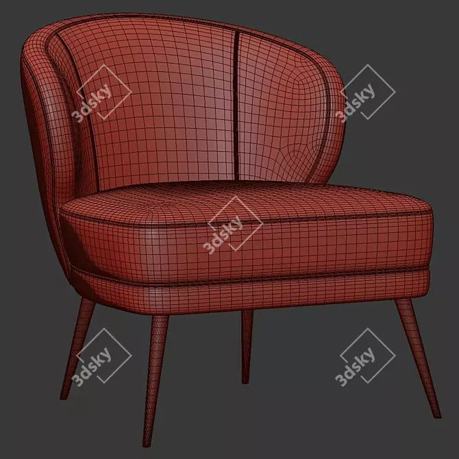 Kitts 2013 Armchair: Elegant Design & Comfort 3D model image 5