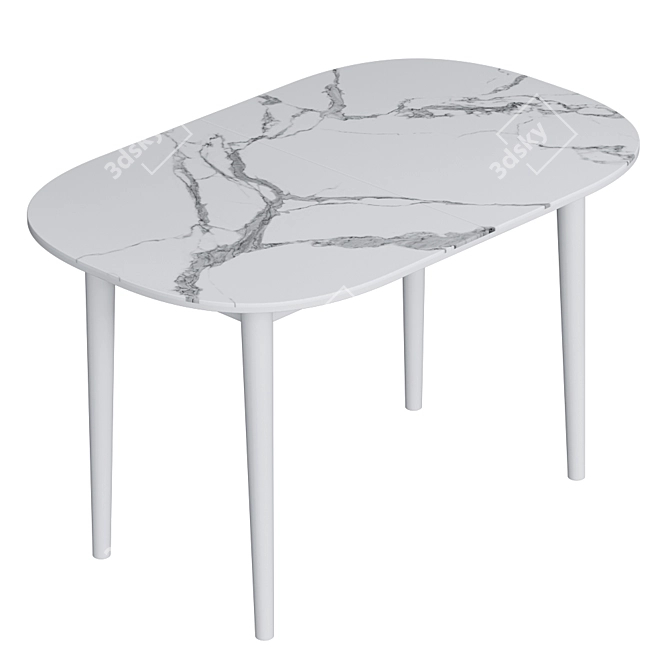 Calisto Dining Table: Expandable & Stylish 3D model image 2
