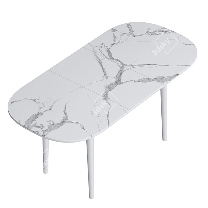 Calisto Dining Table: Expandable & Stylish 3D model image 5