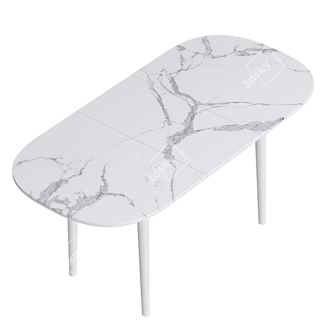 Calisto Dining Table: Expandable & Stylish 3D model image 8