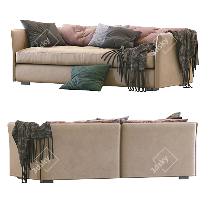 FIGI Isoletto Sofa: Modern and Stylish Seating Solution 3D model image 4