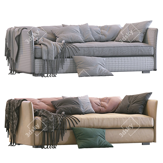FIGI Isoletto Sofa: Modern and Stylish Seating Solution 3D model image 6