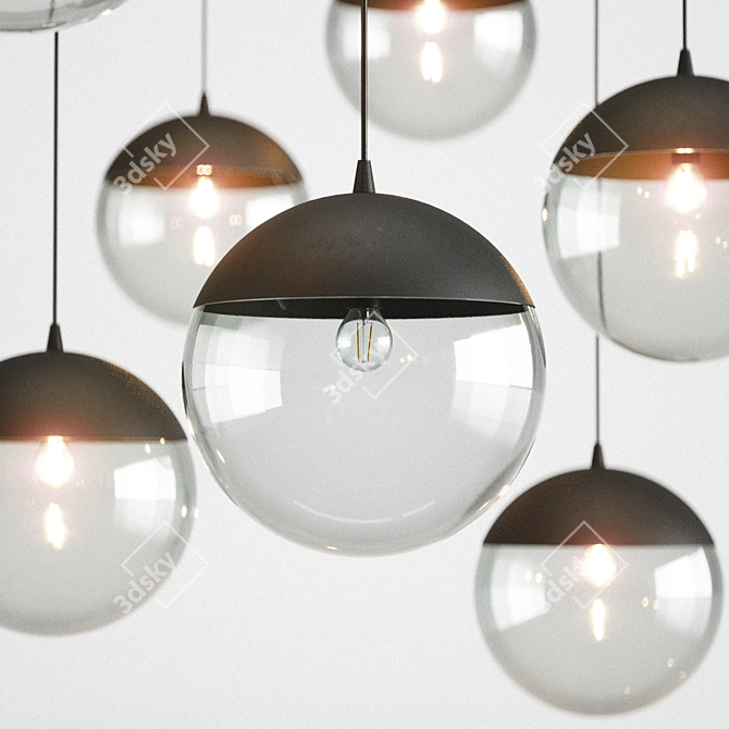 Metal Pendant Light by H&M 3D model image 4