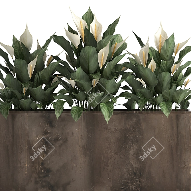 Metallic Pot Plant Collection 3D model image 5