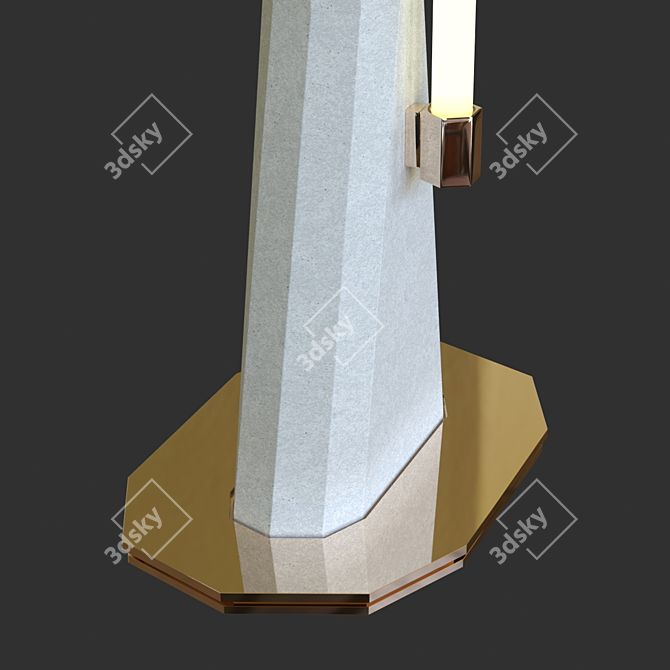 Elegant Ginza LED Floor Lamp 3D model image 3