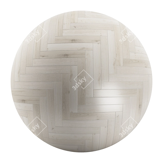 Parquet 78: Standard & Herringbone Patterns with 12 Planks & PBR Textures 3D model image 2