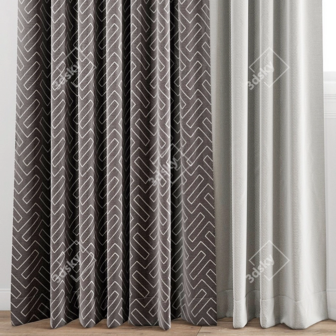 Polygonal Curtain Model 3D model image 3